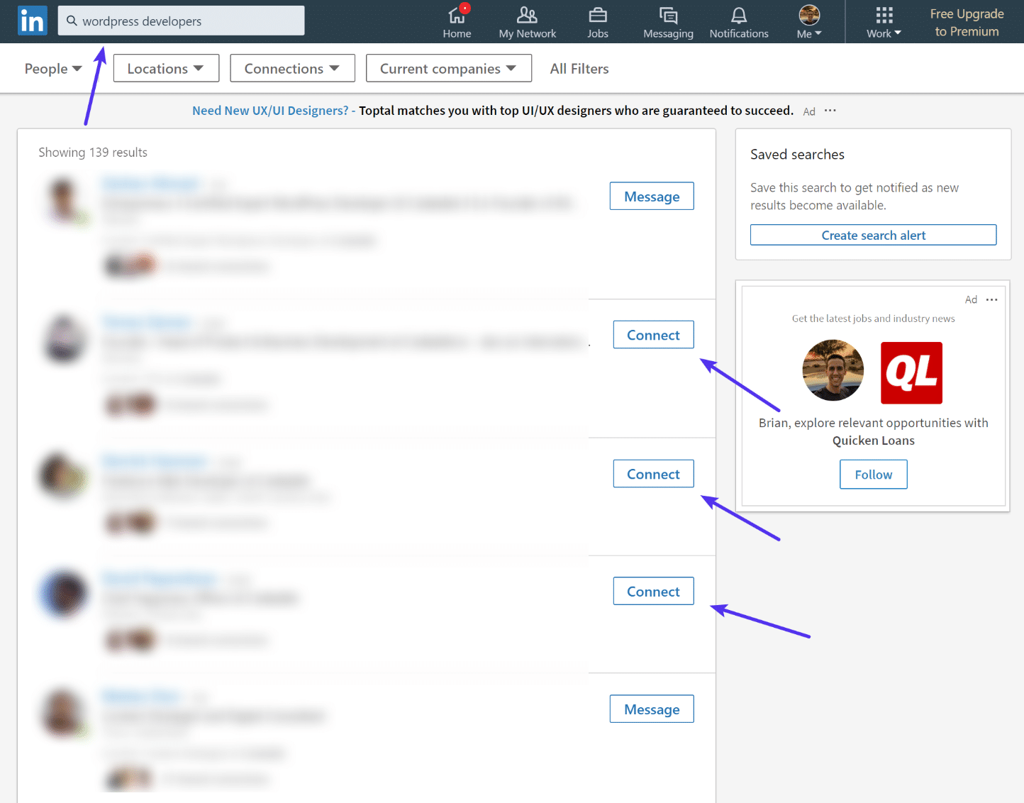 New connections on LinkedIn