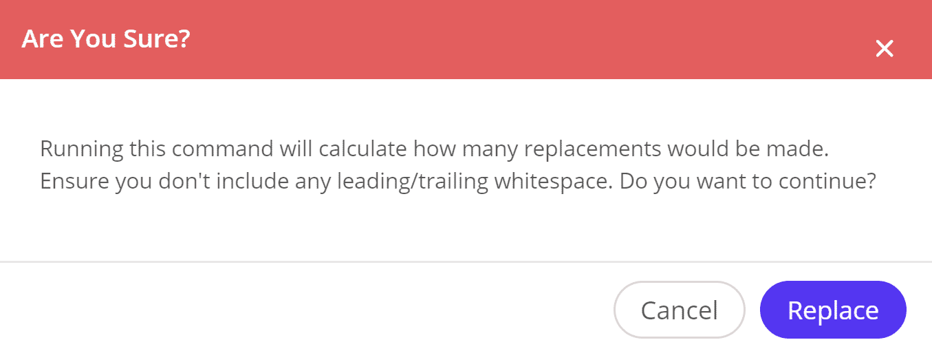 Search and replace calculate replacements