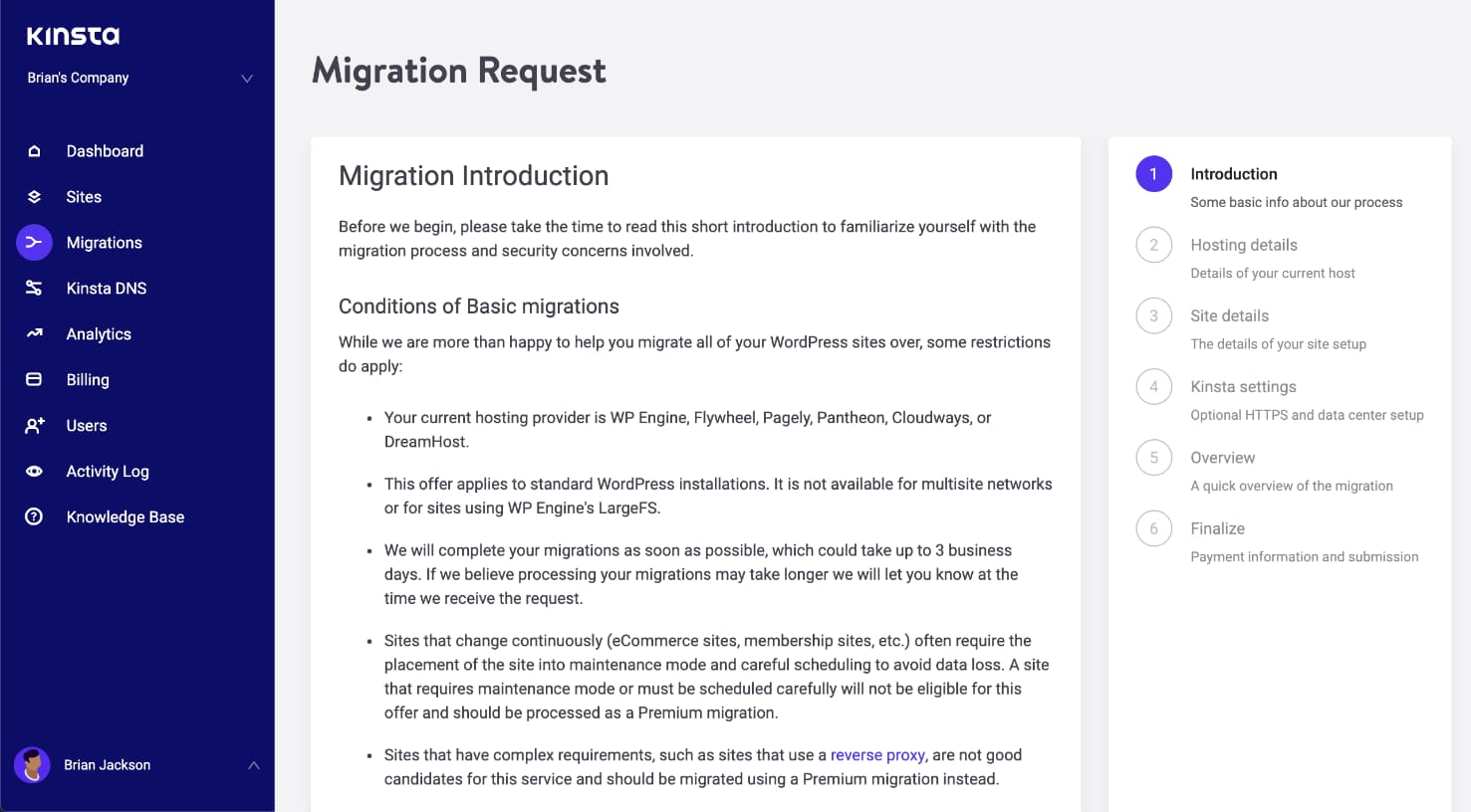 Formulario de solicitud de migración