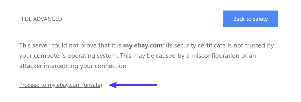 Your connection is not private - Platform Usage Support