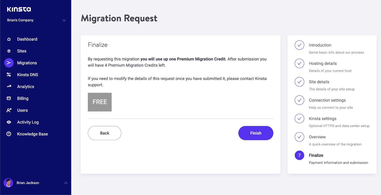 Finalizer la migration