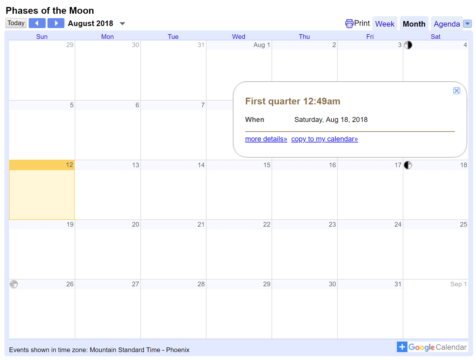 Google calendar embed no site WordPress.