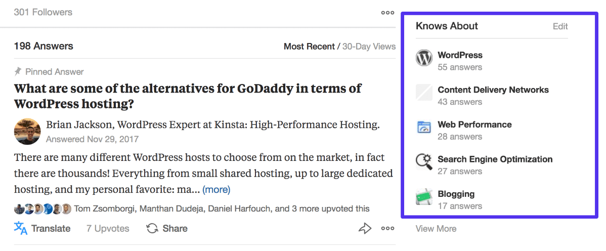Quora knows about