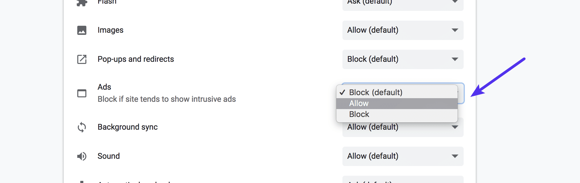 cara disable adblock di chrome