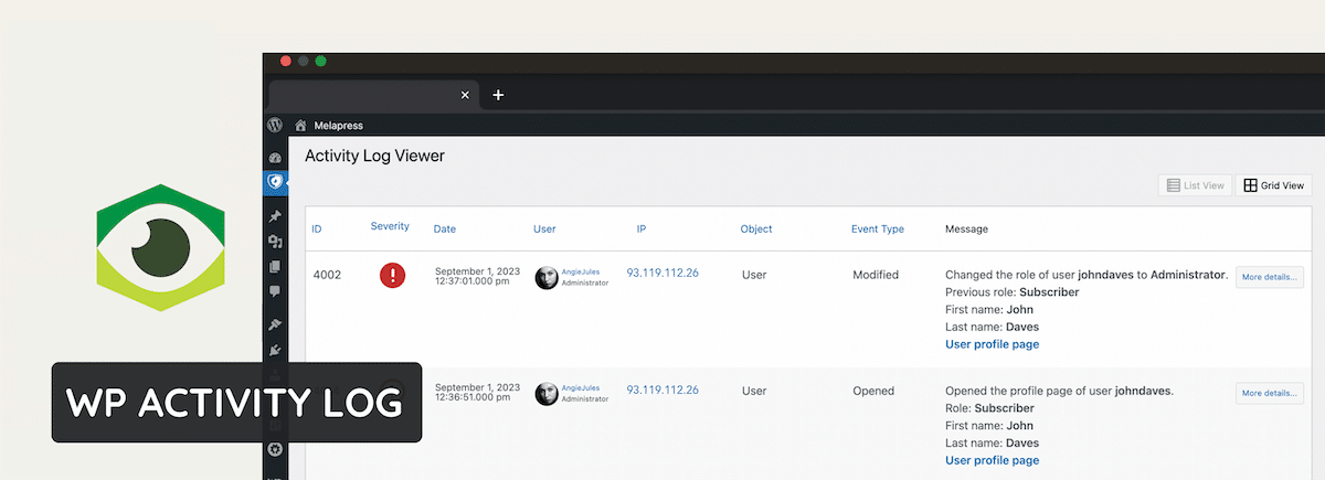 WP Activity Log