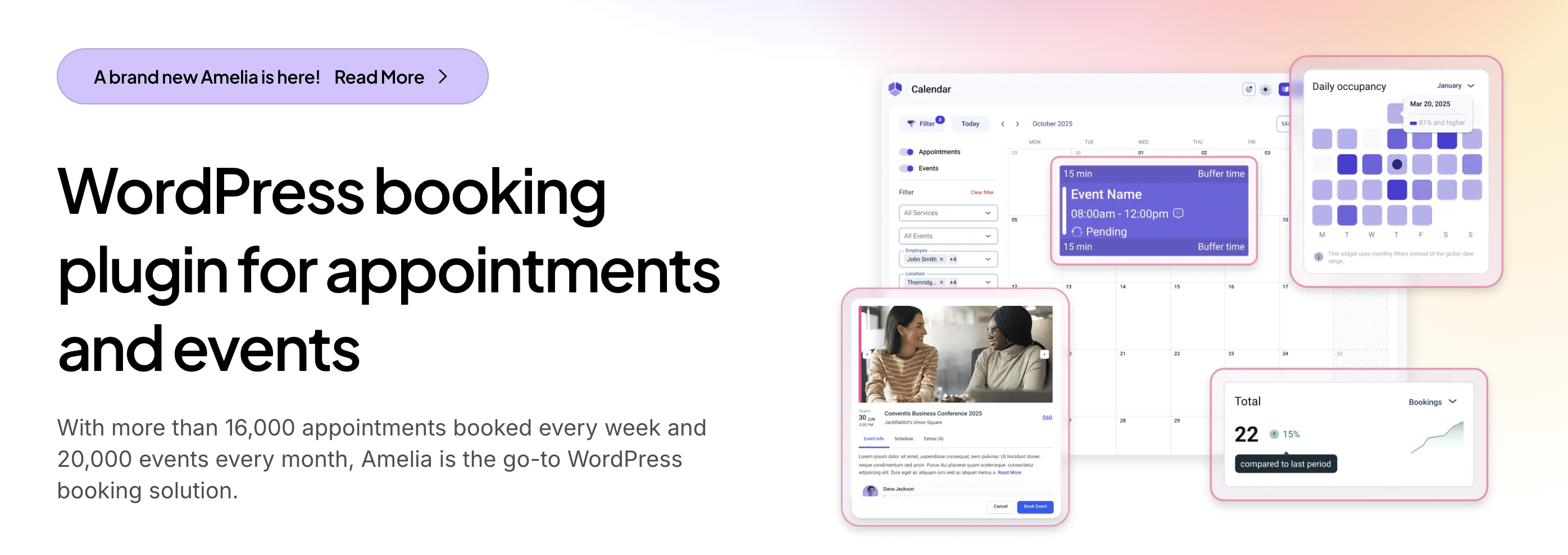 Amelia WordPress booking plugin