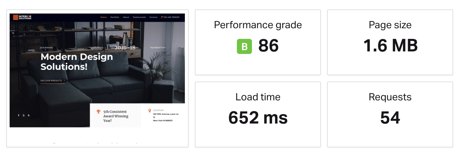 Astraのサイト全体の速度テスト