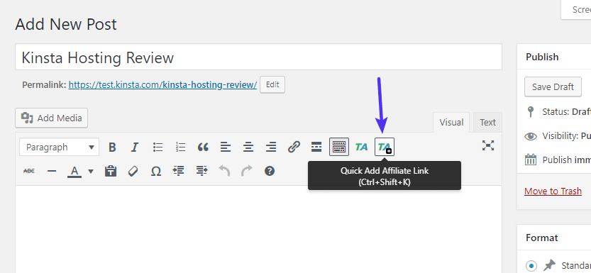 Quick add a new link from the TinyMCE editor