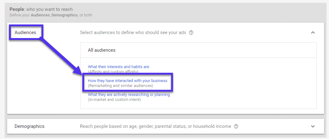 Google Ads remarketing and similar audiences