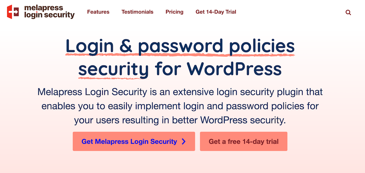 Melapress login security plugin