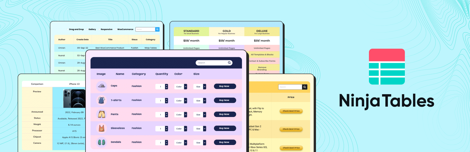 Ninja Tables WordPress plugin