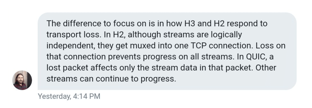 Lucas Pardue氏のHTTP/3に関するコメント