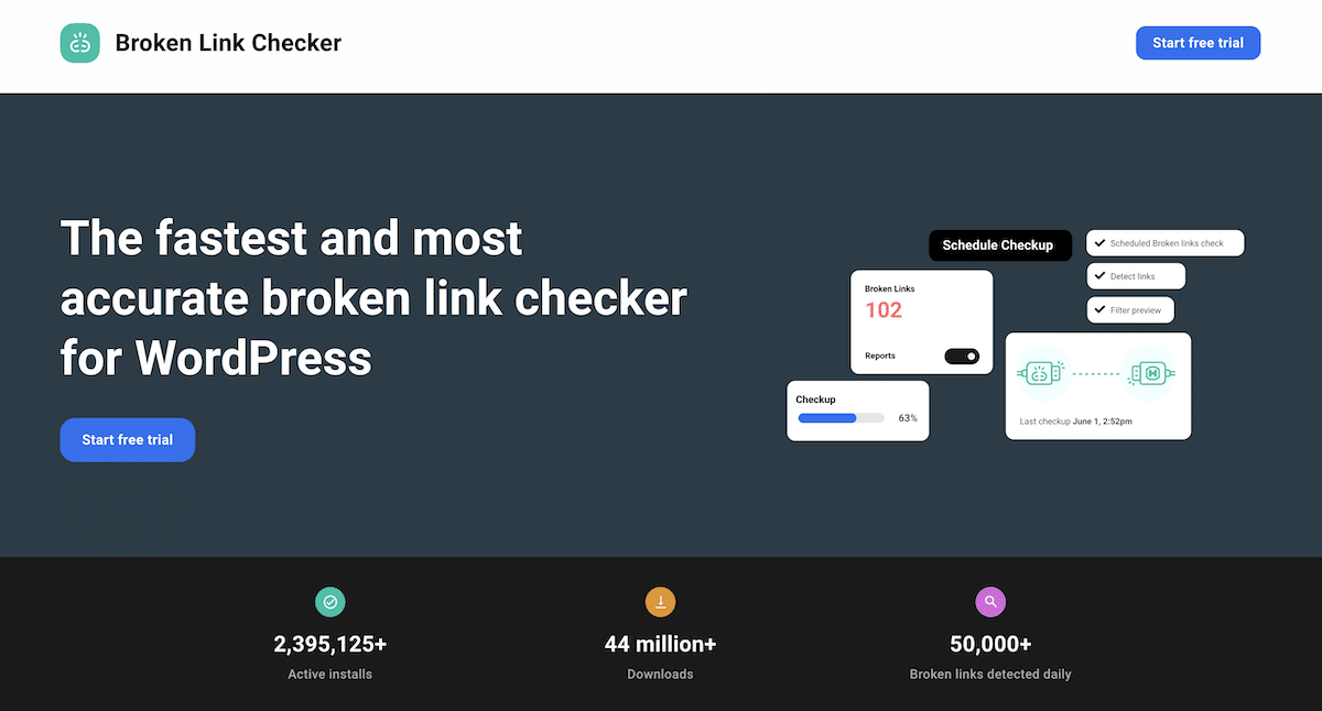 Broken Link Checker plugin