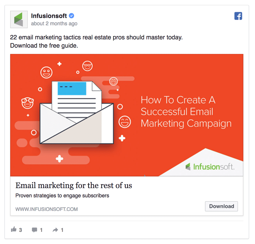 B2B Facebook ad