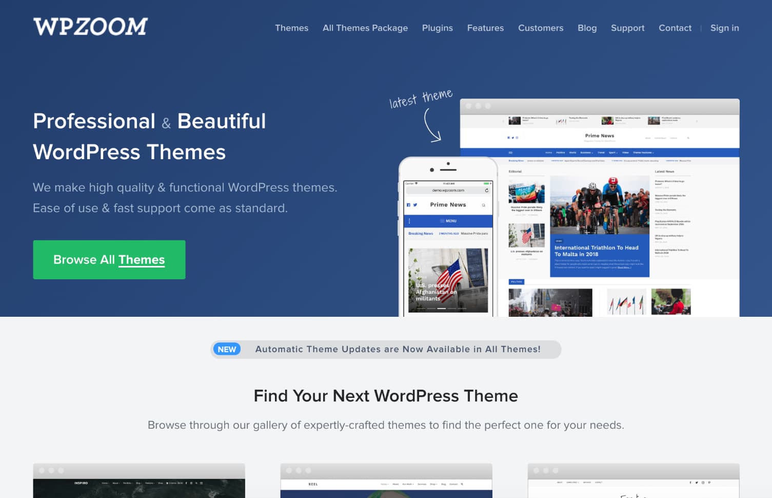 WPZOOM WordPress theme shop