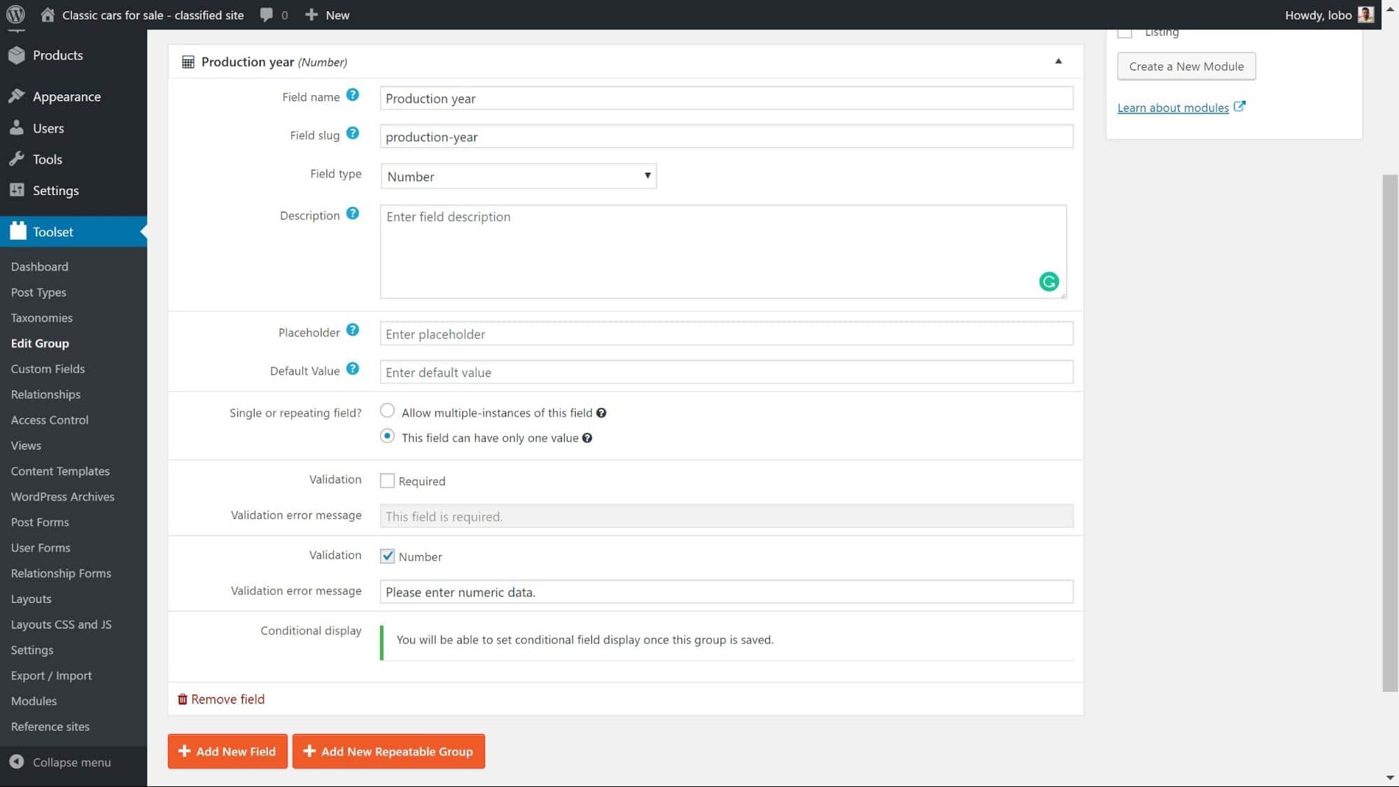 How to add details to custom fields