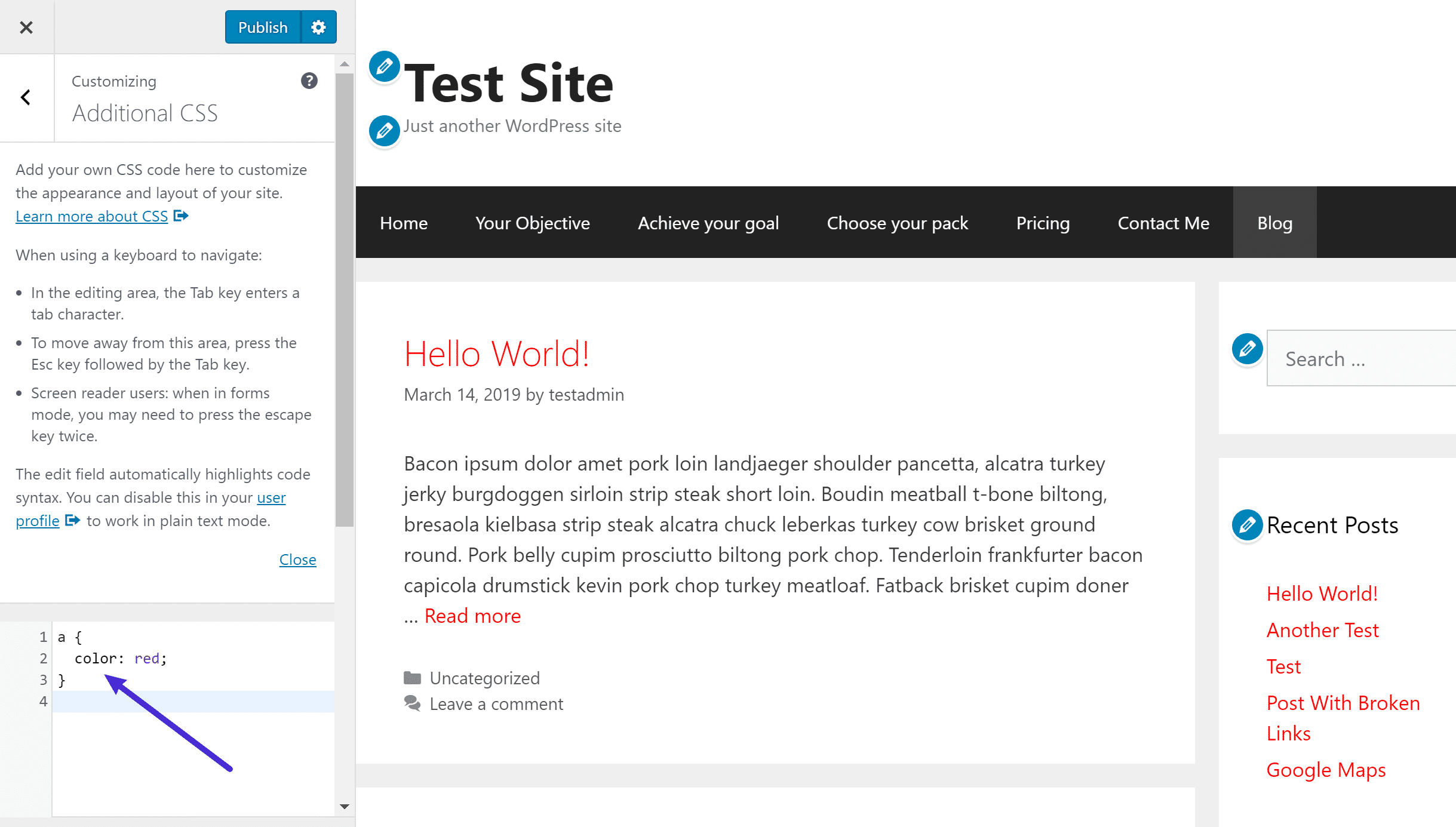 Can you edit CSS HTML in WordPress?