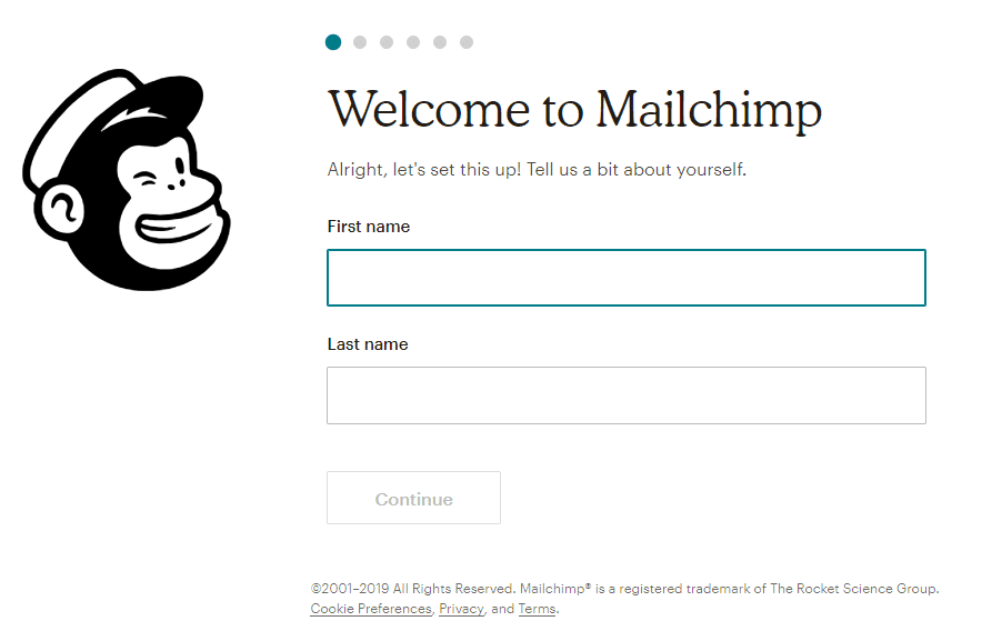 Mailchimp info signup