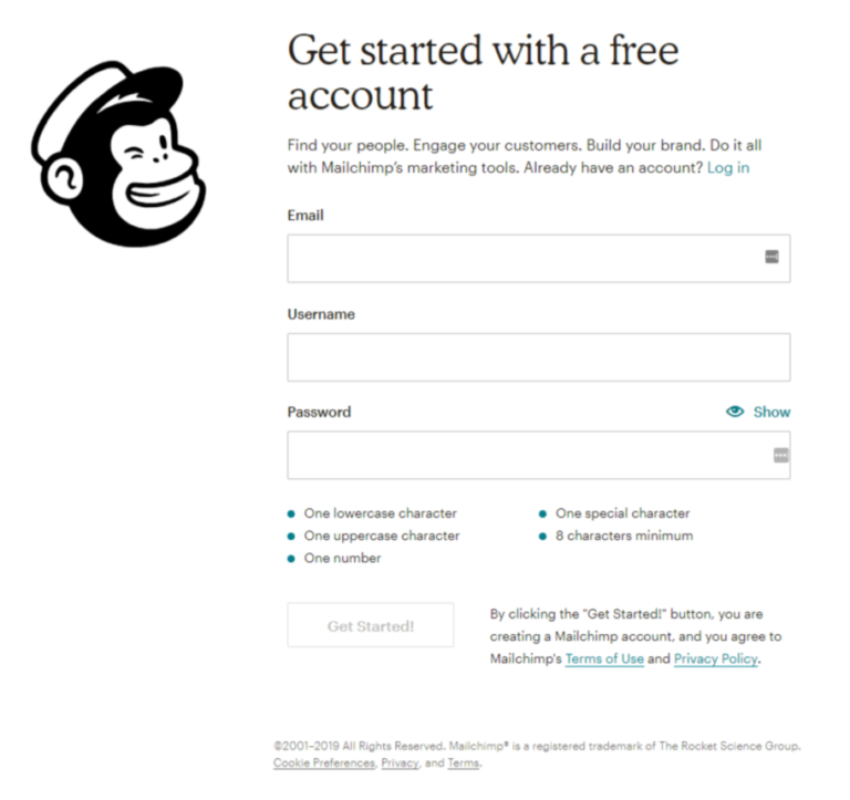 How To Use Mailchimp In 2024 Beginner S Guide   Mailchimp Signup 768x723 