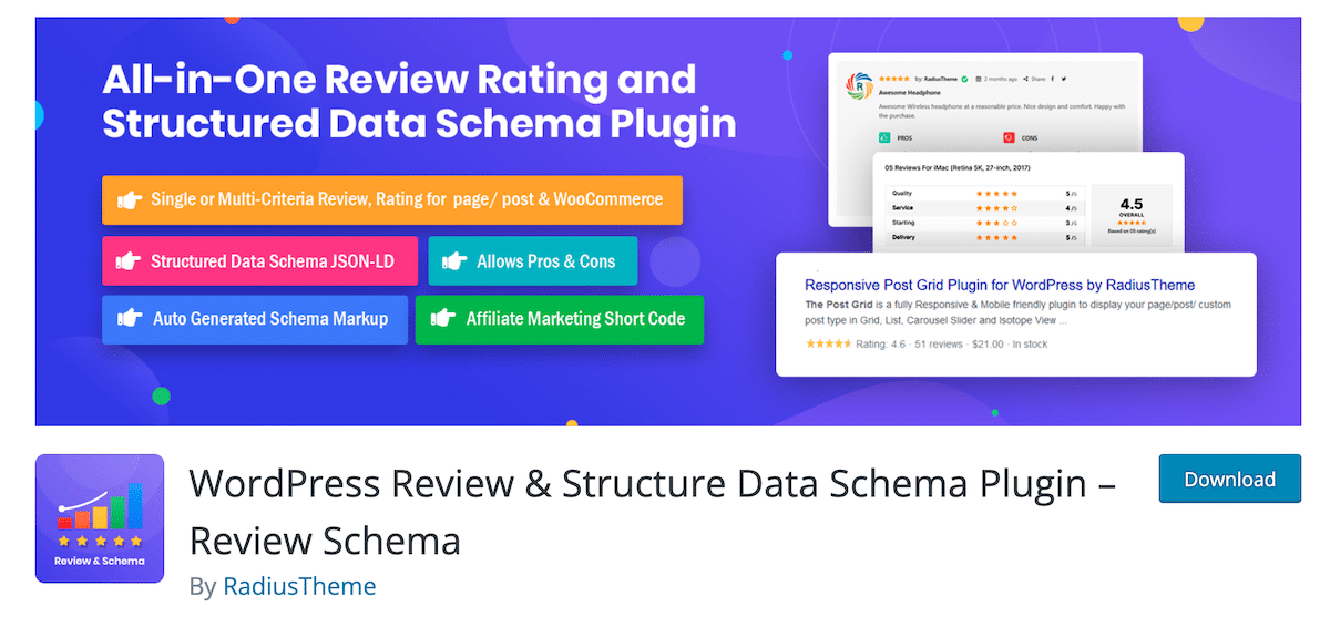 WordPress Review and Structure Data