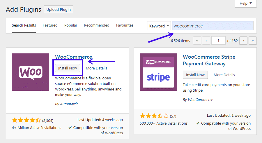 Инсталиране на WooCommerce