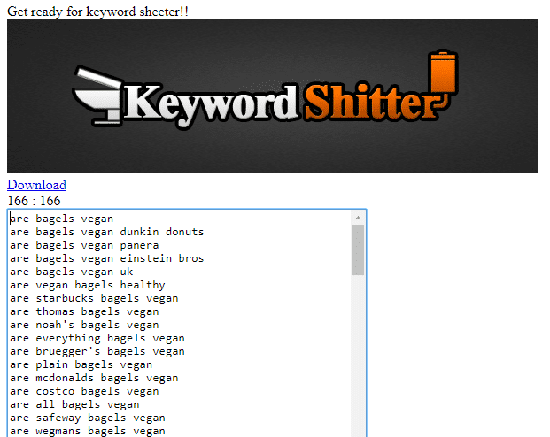 Keywordshitter outlet