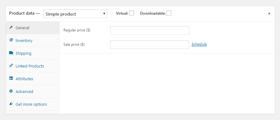 WooCommerce Produktdaten