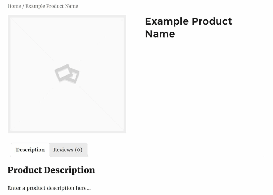 WooCommerce product title and description