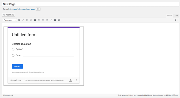 How to Embed a Google Form on Your WordPress Site (3 Easy Steps)