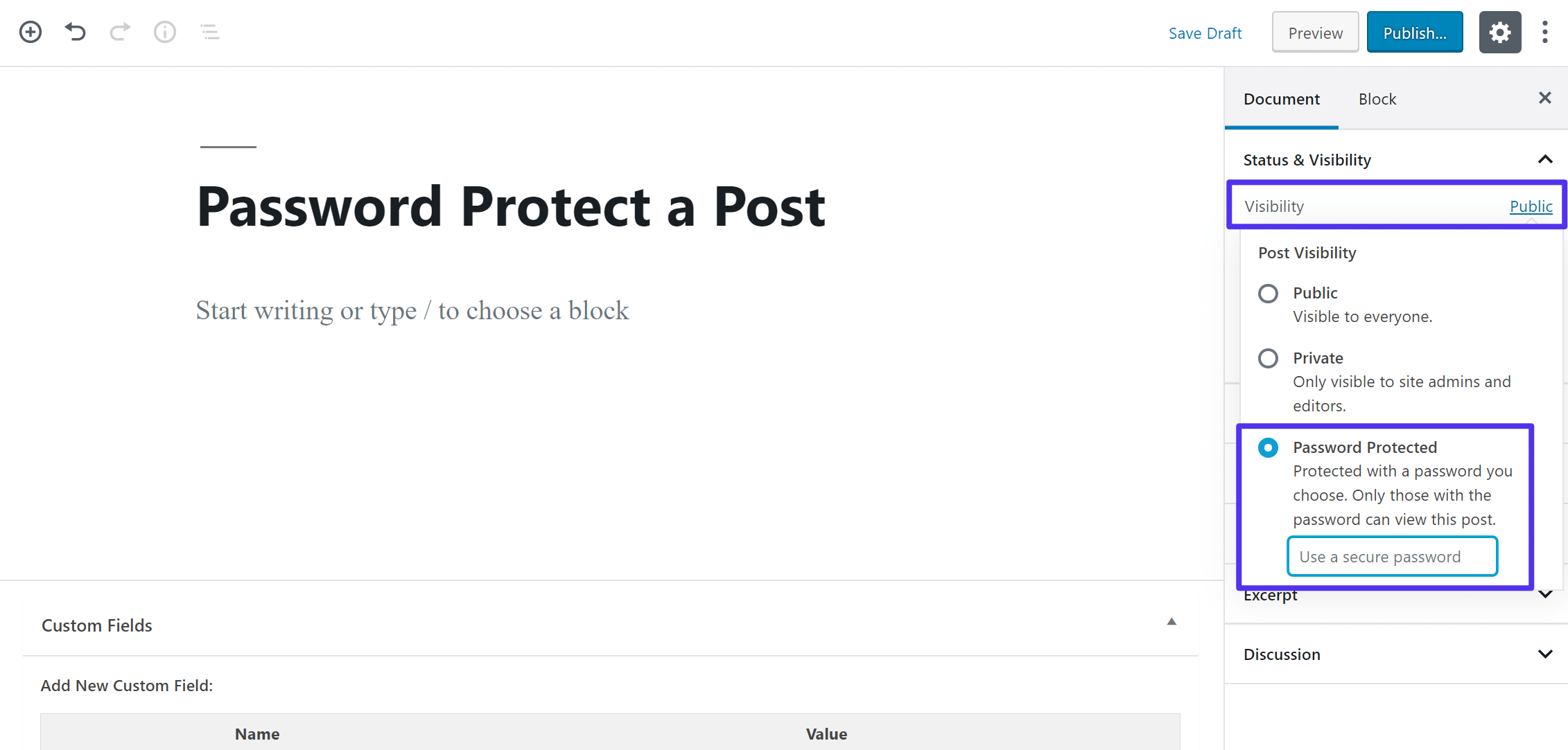 Password Protect WordPress