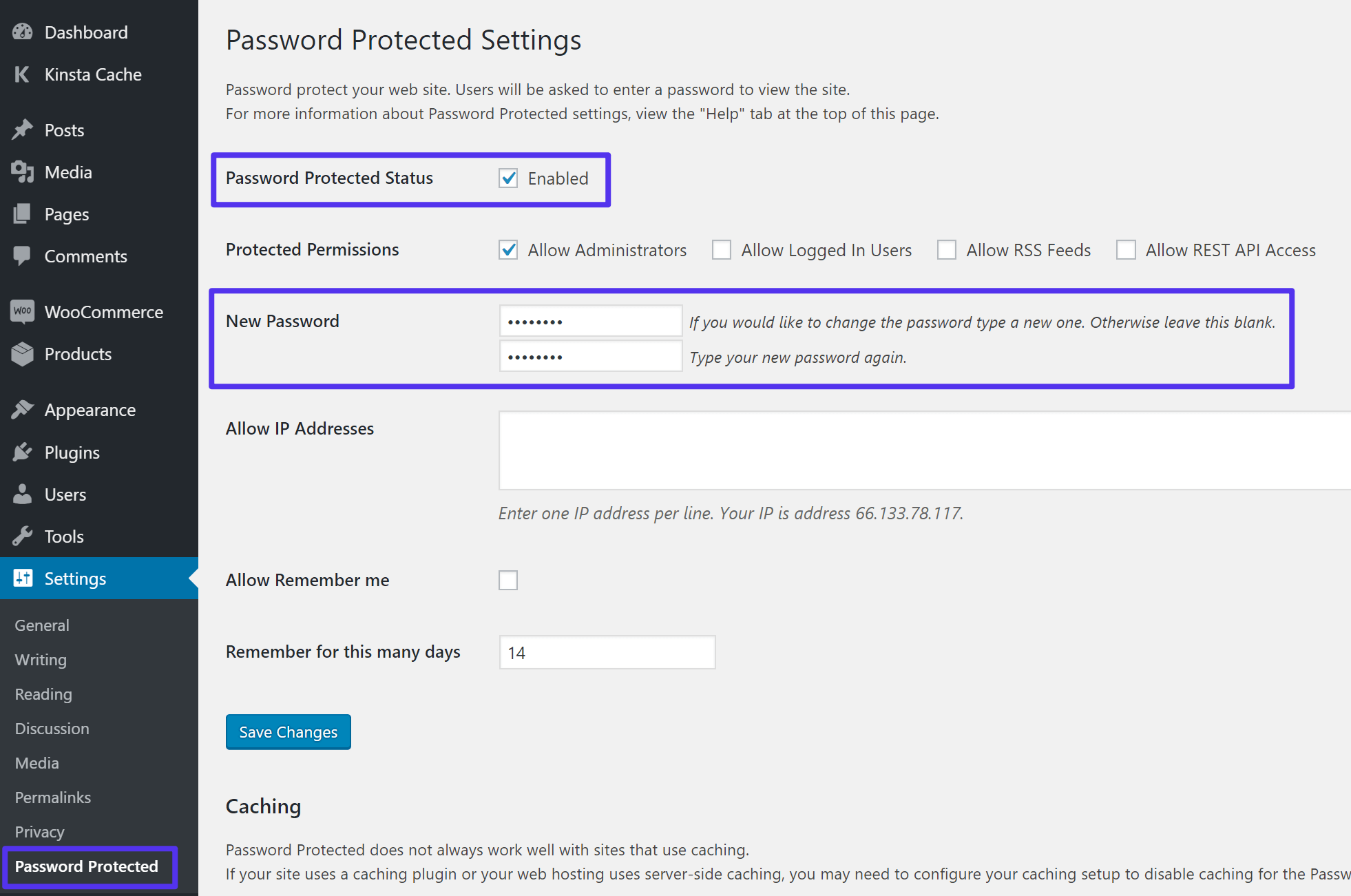 ms access password protect a table