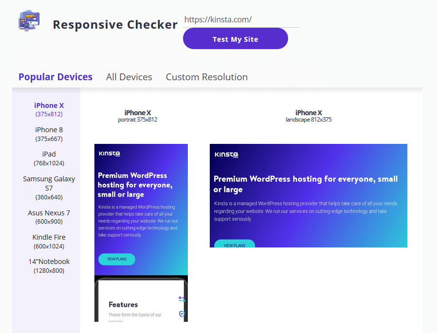 Responsive Checker tool