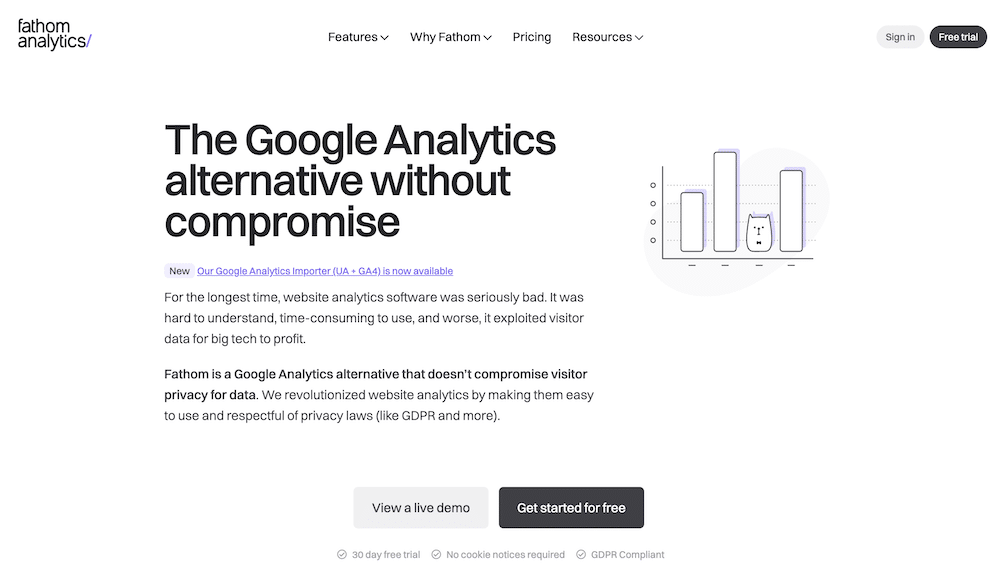 Google Analytics alternatives: Fathom