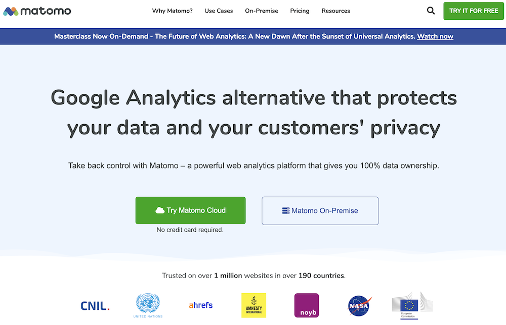 Google Analytics alternatives: matomo