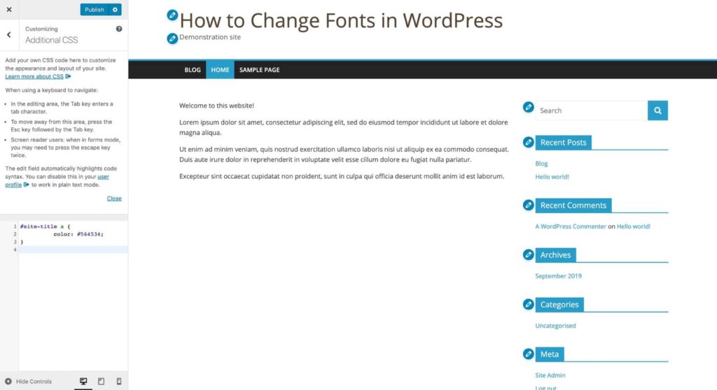 How to Change Fonts in WordPress (Extra: Change Size, Color, Optimize)