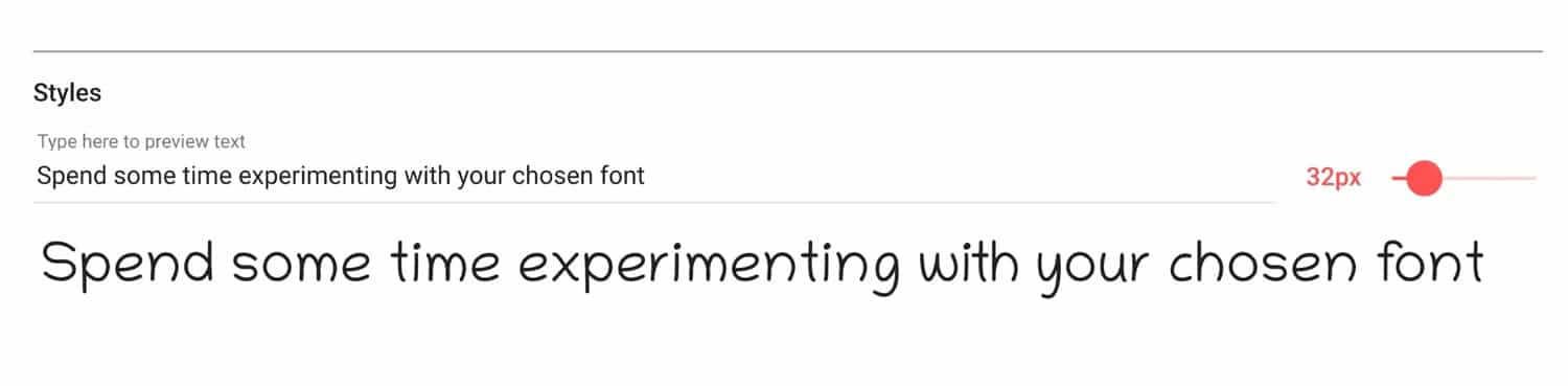 experimenting with your font