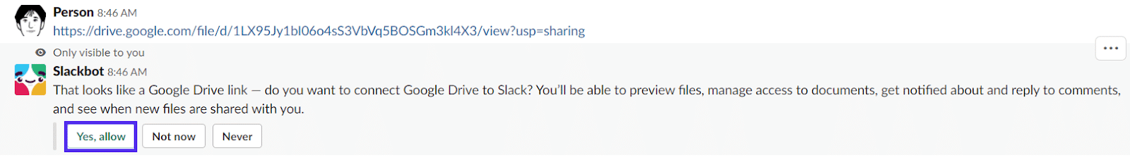 google docs slack integration