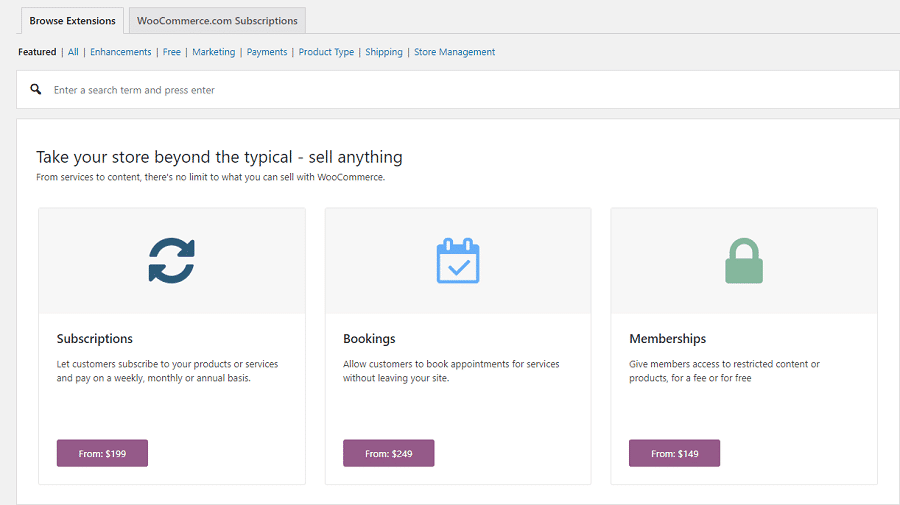 WooCommerce extensions