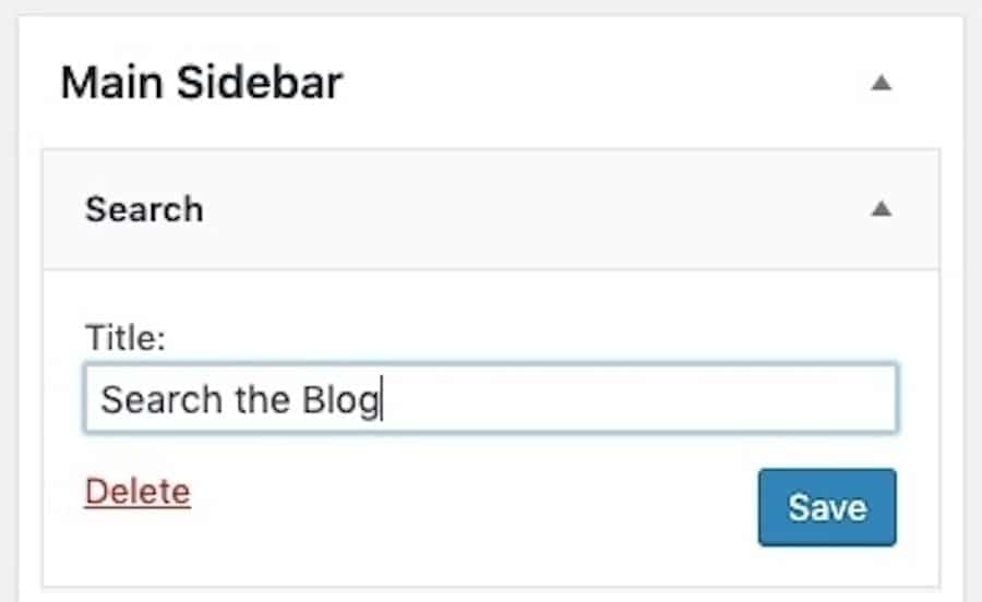 How to add a title to a WordPress Search widget.