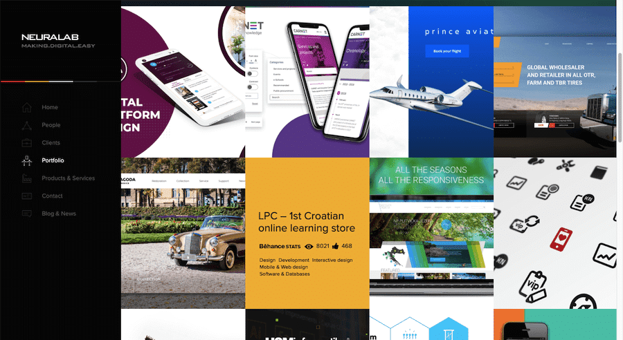 Neuralab Portfolio with Behance data