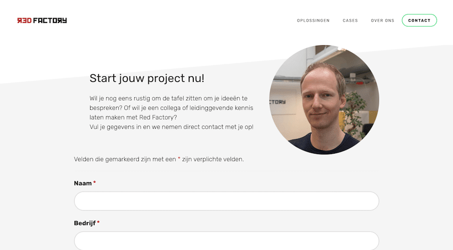 Red Factory contact form
