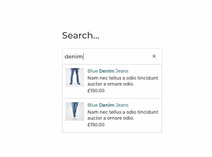 The Advanced Woo Search plugin displays results in real time as visitors type their queries.