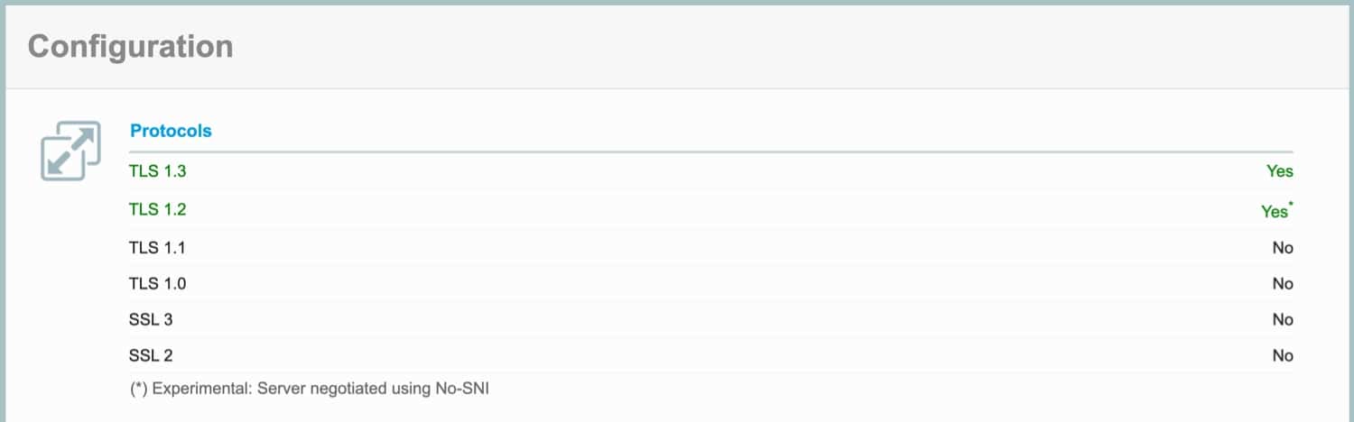 How to test which SSL/TLS protocols your server uses.