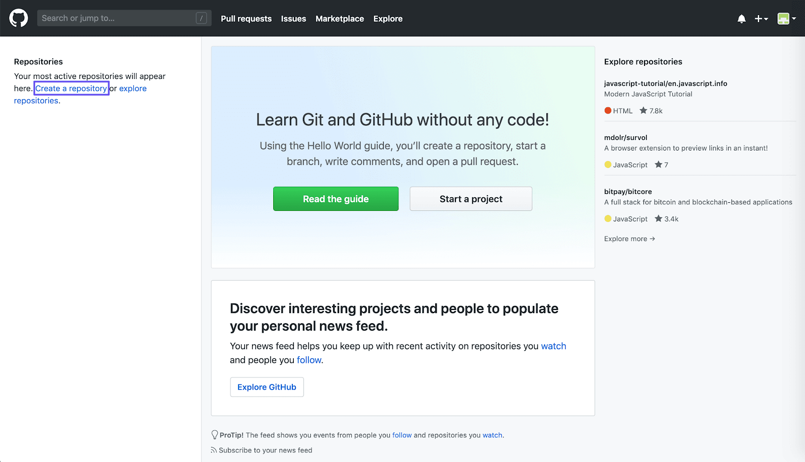 create github repository