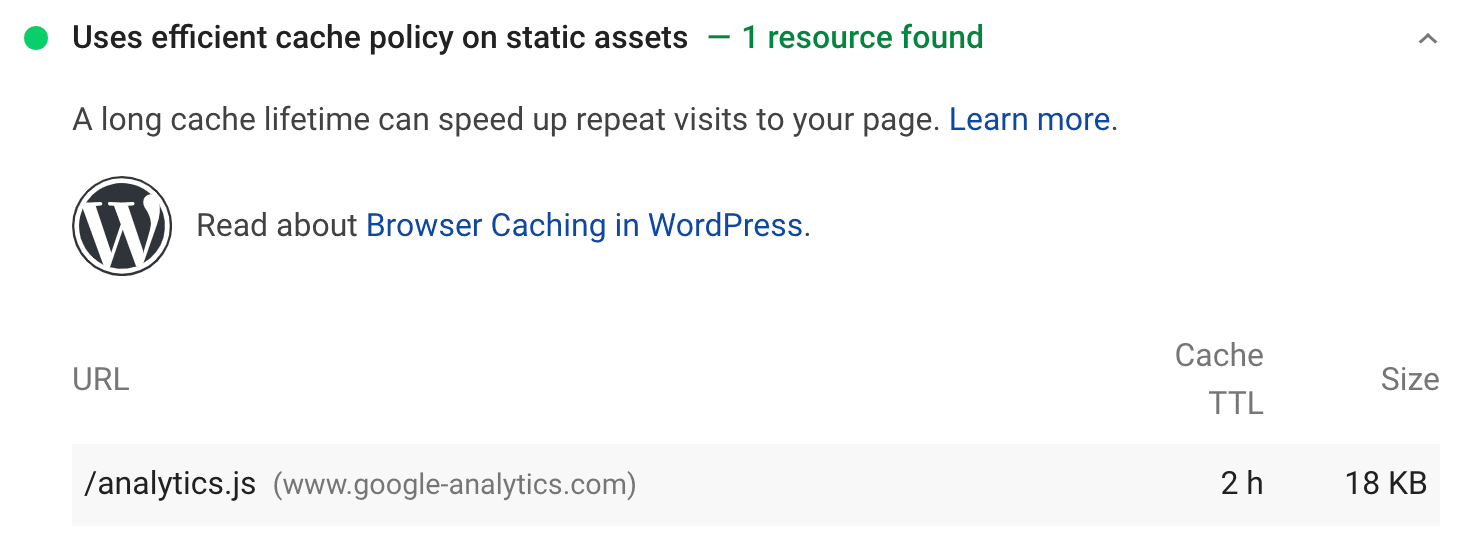 passed efficient caching