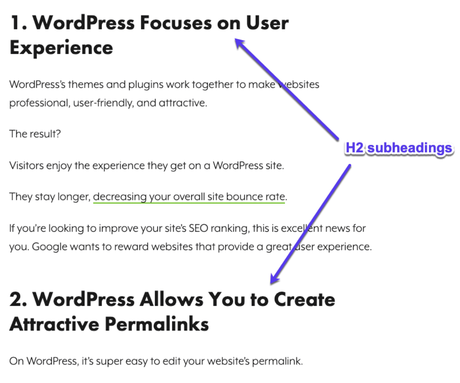 formatted page example