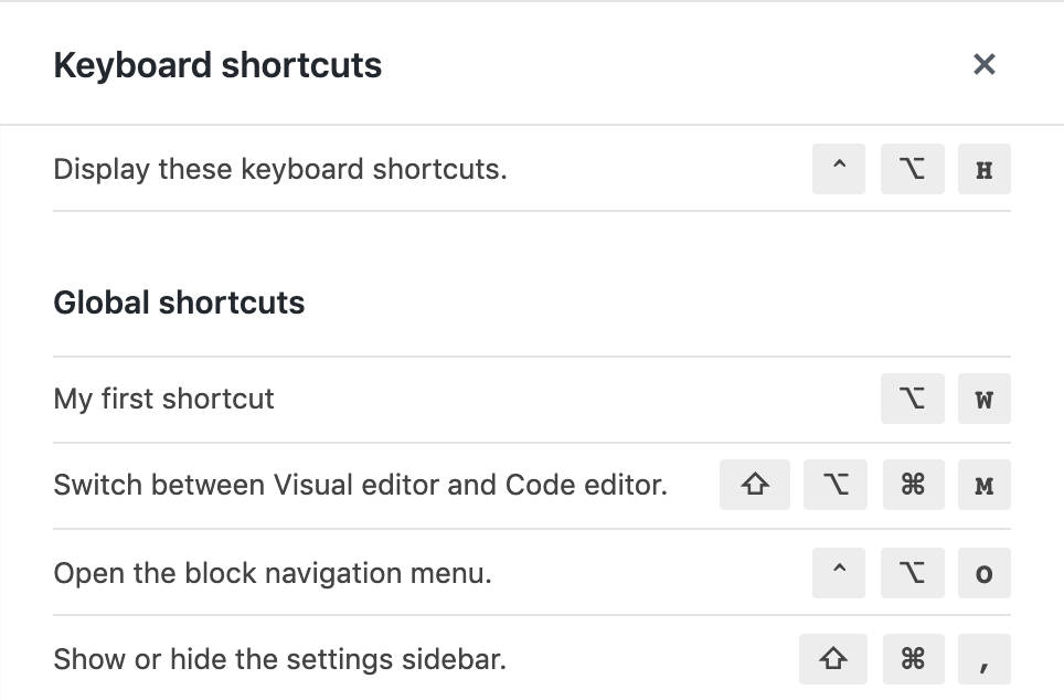 My first block editor shortcut