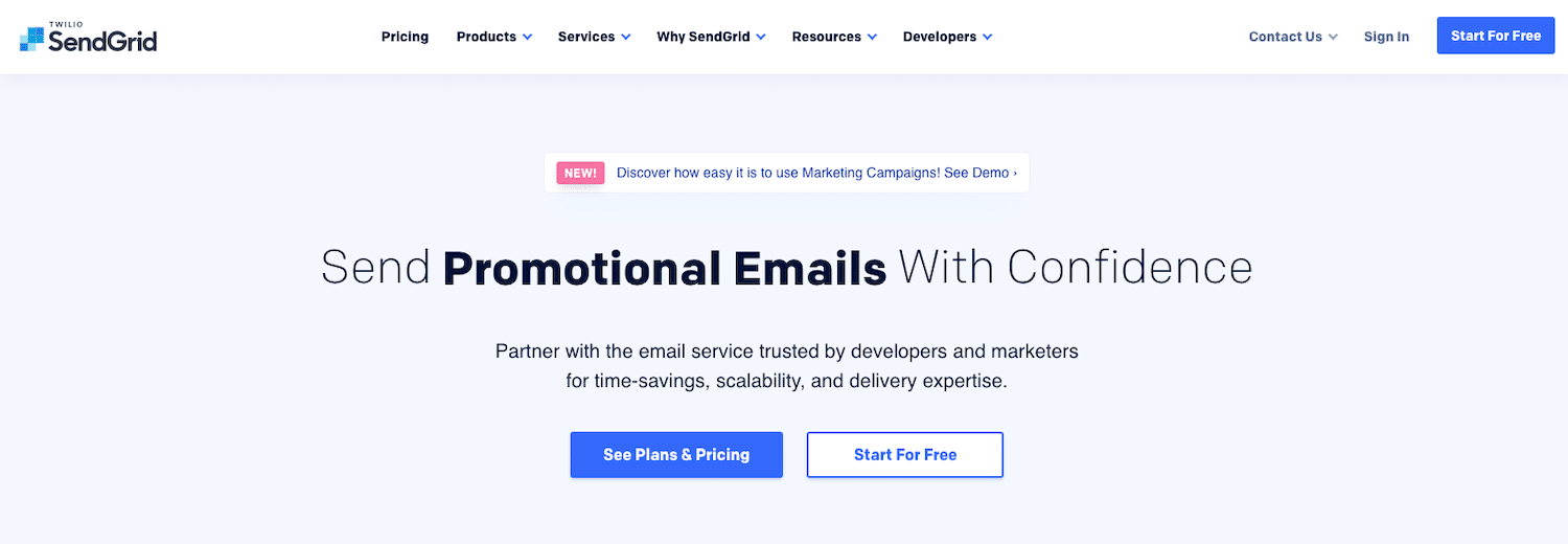 SaaS products: SendGrid