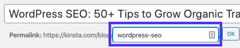 WordPress SEO: Accessing the Permalink setting in the Classic Editor