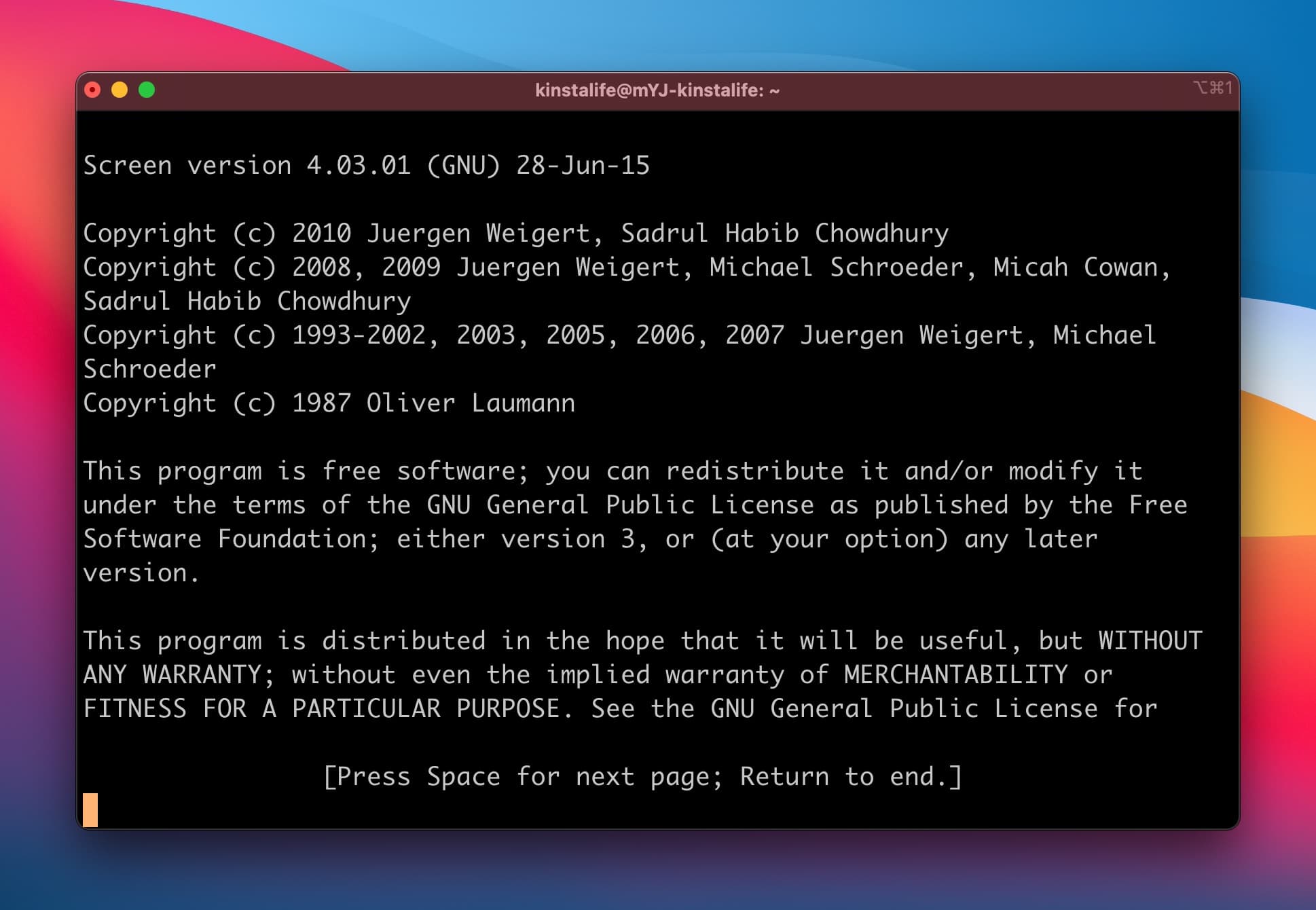 Démarrer une nouvelle session Screen sous Linux.